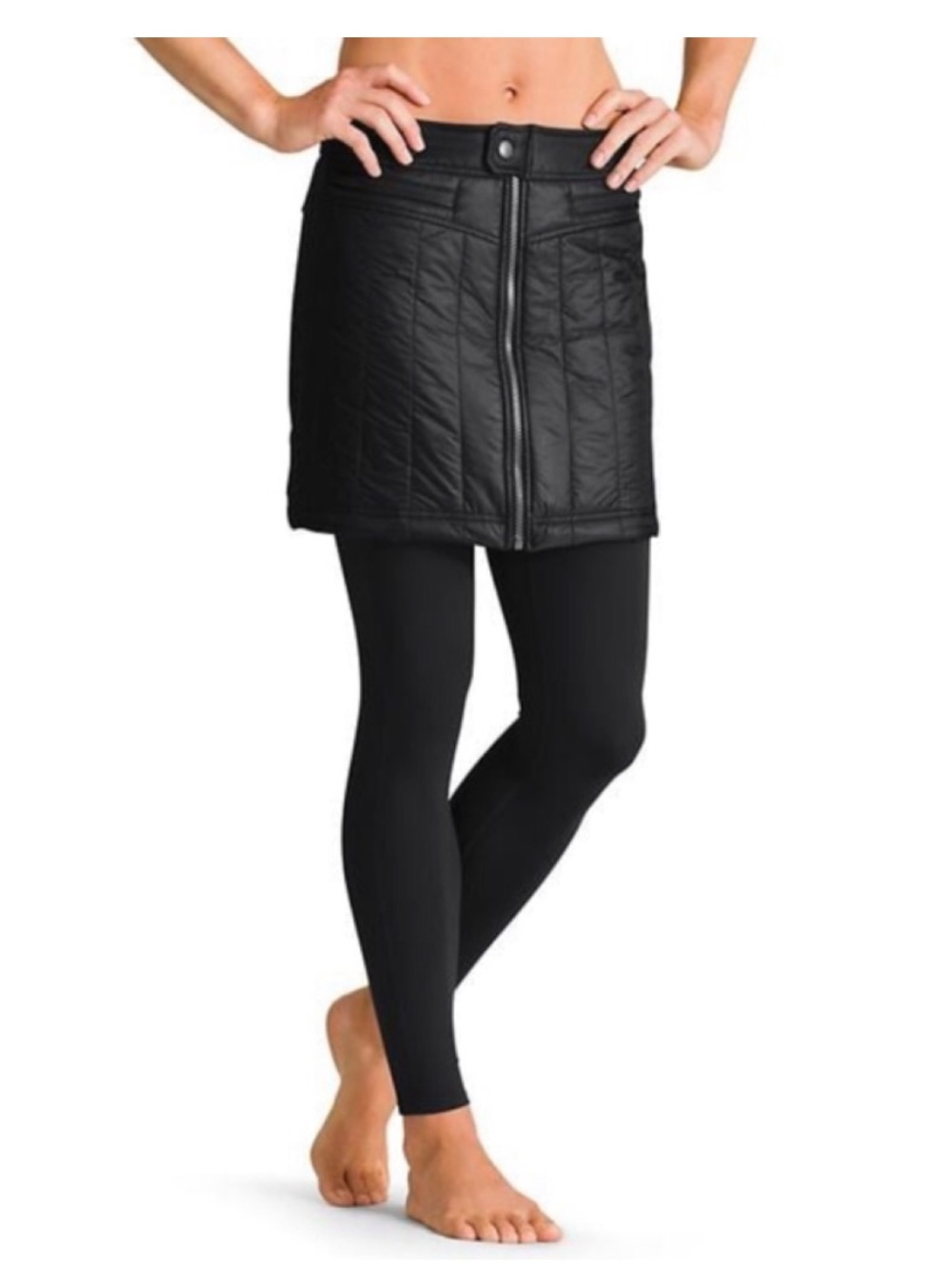 Athleta Toasty Buns Quilted Skirt Black Size 2